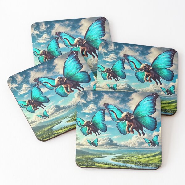 Item preview, Flight of Fantasy Elephants designed and sold by GlassPenny.