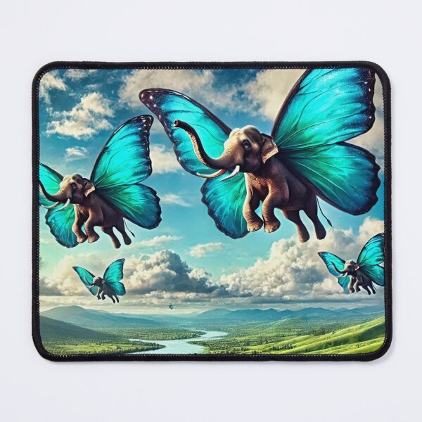 Item preview, Flight of Fantasy Elephants designed and sold by GlassPenny.