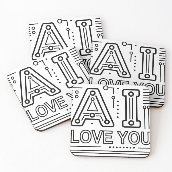 Item preview, AI Love You - Geek Humor - Love & Tech ❤️? designed and sold by fastlanejdm.