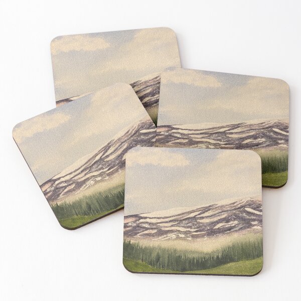 Item preview, Snowy Mountain with Trees designed and sold by Lisa Neuman Watercolors.