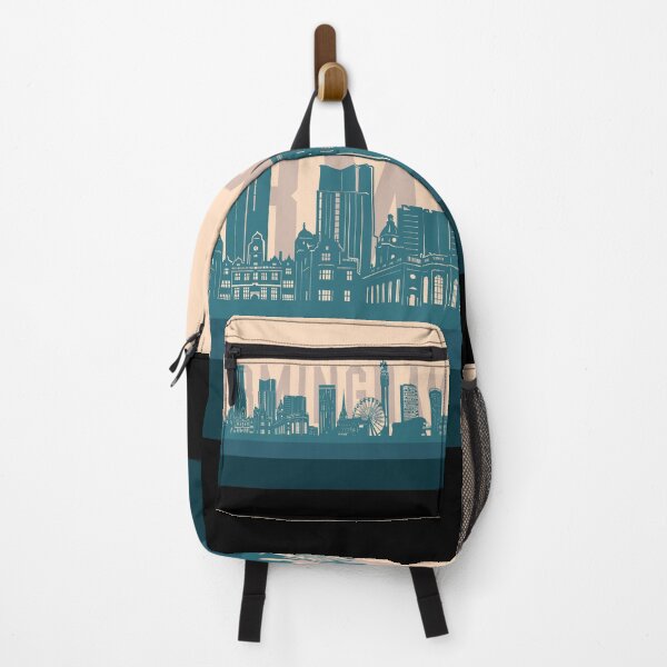Item preview, birmingham skyline retro beige green designed and sold by BekimART2.
