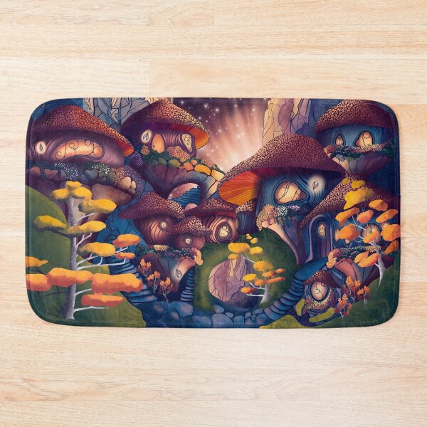 Item preview, Mushroom Village designed and sold by awanderingsoul.