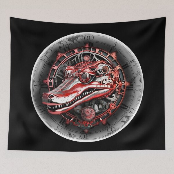 Item preview, Steampunk retro style crocodile designed and sold by Drone-tees.
