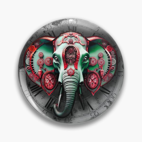 Item preview, Steampunk retro style elephant designed and sold by Drone-tees.