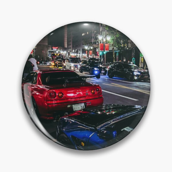 Item preview, Nissan Skyline R34 GT-R – JDM Legend, Japanese Sports Car, Turbo AWD Icon, Car Art Print designed and sold by Road To Track.