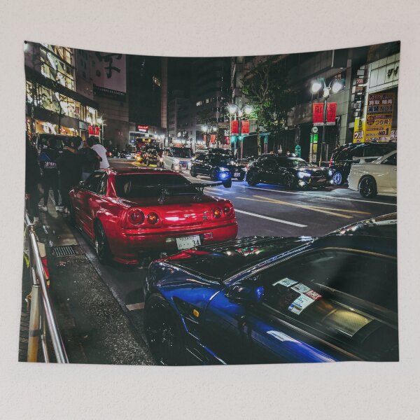 Item preview, Nissan Skyline R34 GT-R – JDM Legend, Japanese Sports Car, Turbo AWD Icon, Car Art Print designed and sold by Road To Track.