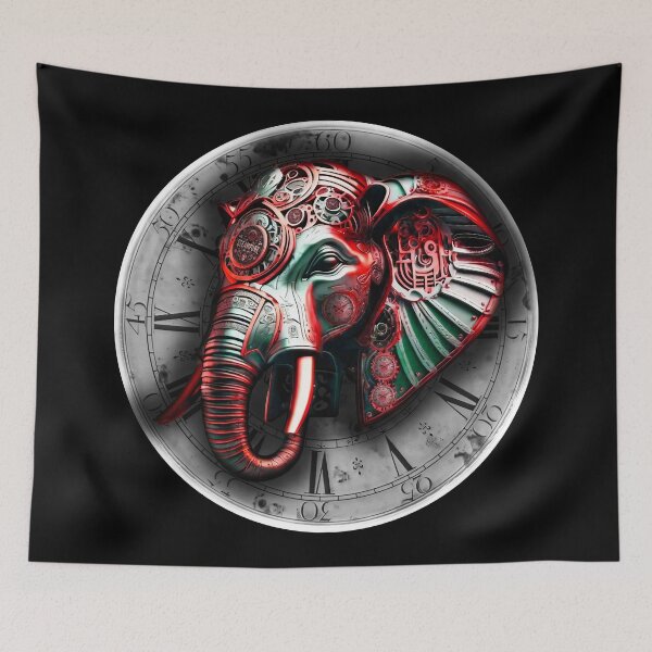 Item preview, Steampunk retro style elephant designed and sold by Drone-tees.
