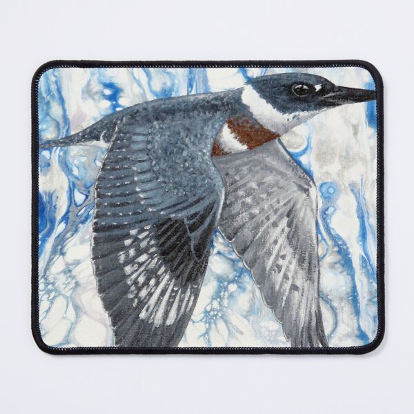 Item preview, Winter Flight - Belted Kingfisher designed and sold by Magpie's Miscellany.