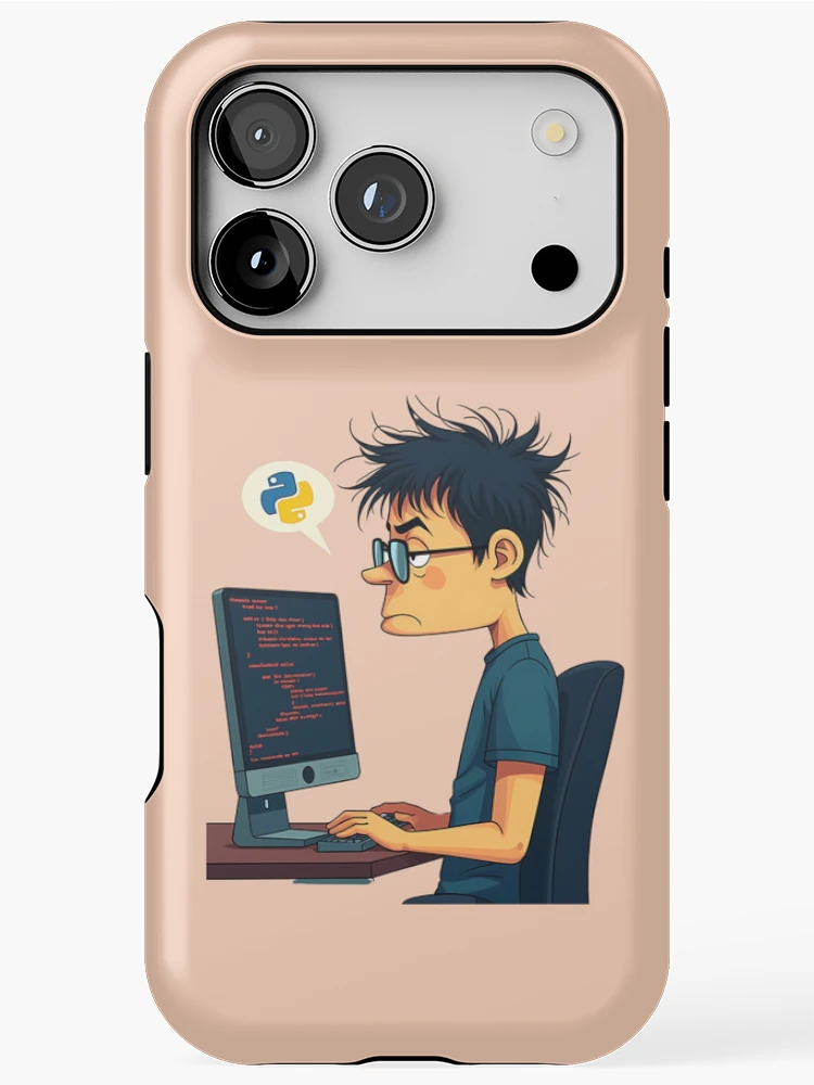Thumbnail 1 of 4, iPhone Case, Python Debugging – Funny Programmer Coding Design designed and sold by VibeTCreations.