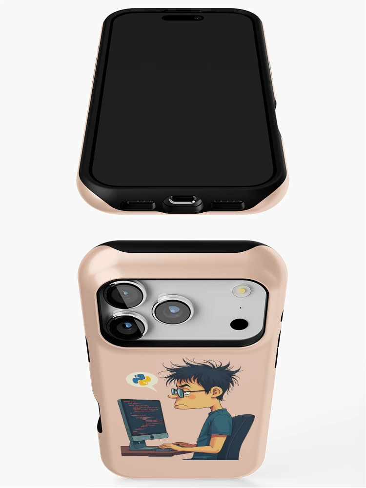 Thumbnail 3 of 4, iPhone Case, Python Debugging – Funny Programmer Coding Design designed and sold by VibeTCreations.