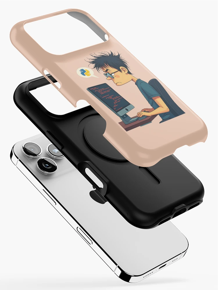 Thumbnail 2 of 4, iPhone Case, Python Debugging – Funny Programmer Coding Design designed and sold by VibeTCreations.