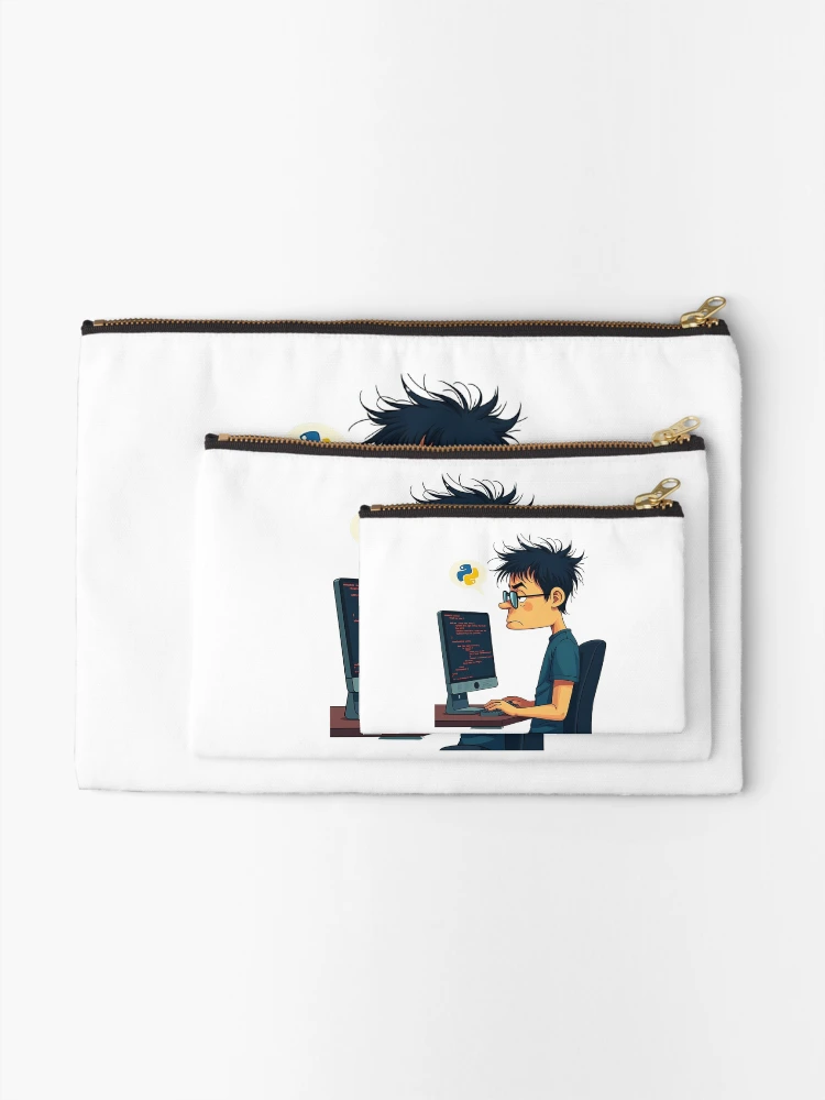 Thumbnail 2 of 4, Zipper Pouch, Python Debugging – Funny Programmer Coding Design designed and sold by VibeTCreations.