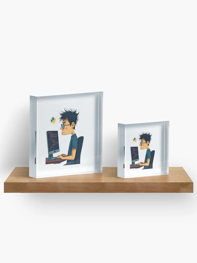 Thumbnail 3 of 5, Acrylic Block, Python Debugging – Funny Programmer Coding Design designed and sold by VibeTCreations.