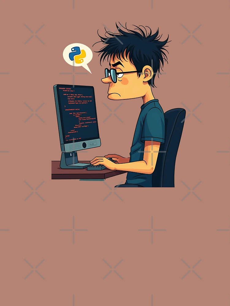Thumbnail 4 of 4, Boxy T-Shirt, Python Debugging – Funny Programmer Coding Design designed and sold by VibeTCreations.