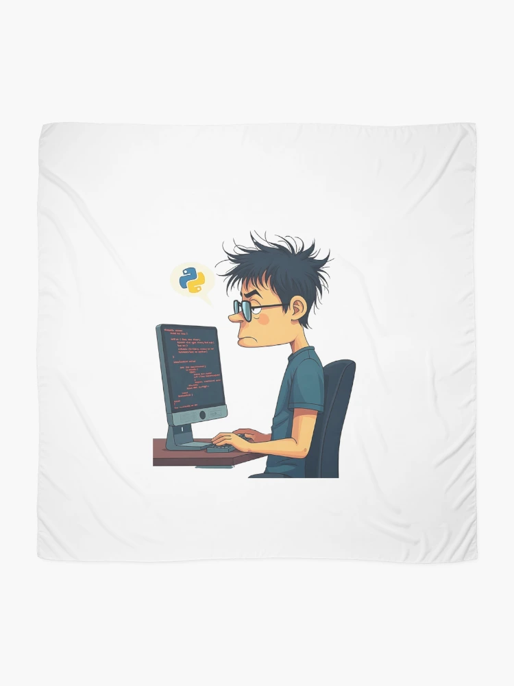 Thumbnail 2 of 3, Scarf, Python Debugging – Funny Programmer Coding Design designed and sold by VibeTCreations.
