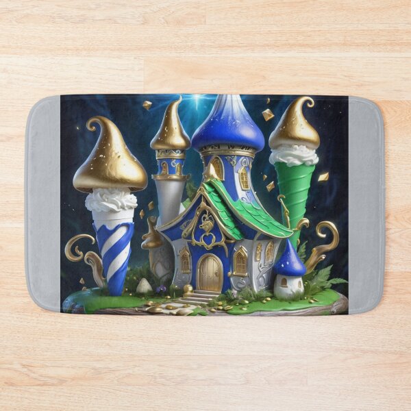 Item preview, Colorful House With Twirling Tops And Cones In Space designed and sold by Melantari Vizuns.