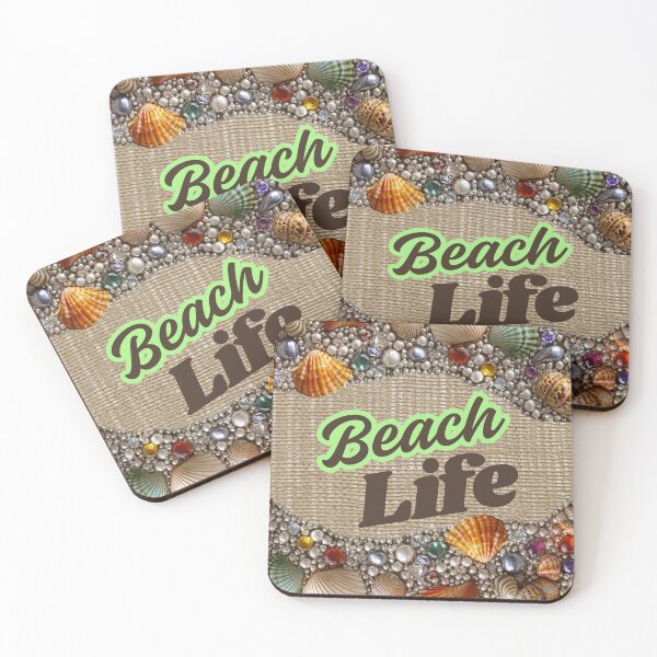Item preview, BEACH LIFE COASTAL GLAMOUR IN SHELLS AND SPARKLES designed and sold by Molly's Gone Mad .