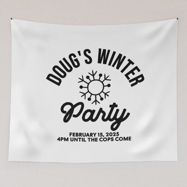 Item preview, Dougs Winter Party February, Invite Winter Party Celebrate designed and sold by studiopekepeke.