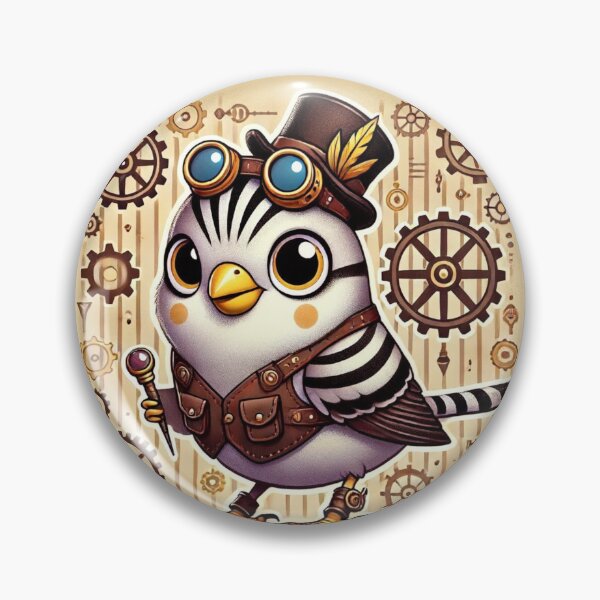 Item preview, Steampunk Zebra Finch designed and sold by Sillytoe.