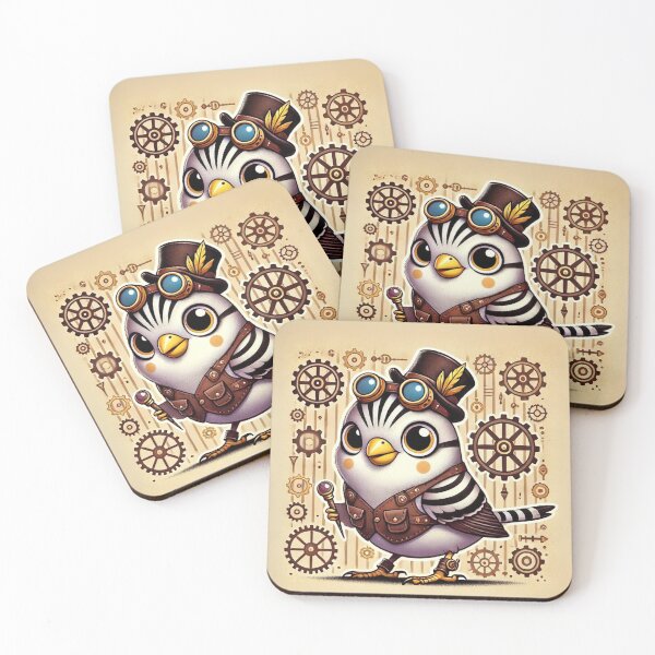 Item preview, Steampunk Zebra Finch designed and sold by Sillytoe.
