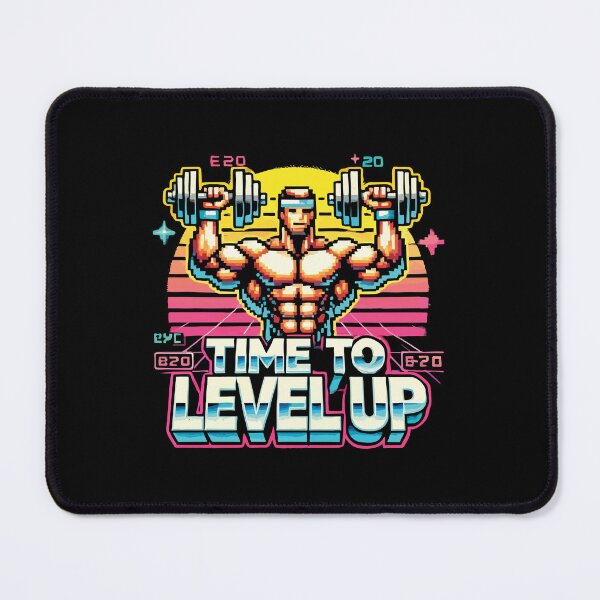 Item preview, Level Up Video Game Gamer Gym Workout Gaming Fitness Lifting designed and sold by chantastical.
