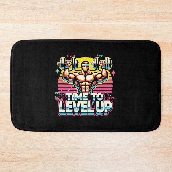 Item preview, Level Up Video Game Gamer Gym Workout Gaming Fitness Lifting designed and sold by chantastical.