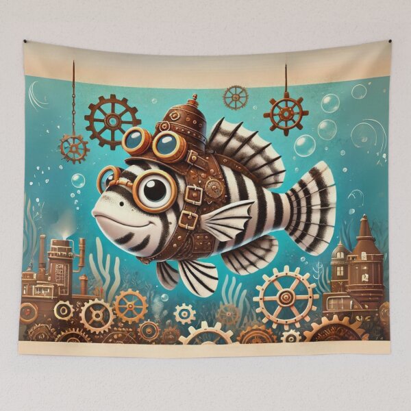 Item preview, Steampunk Zebra Pleco designed and sold by Sillytoe.
