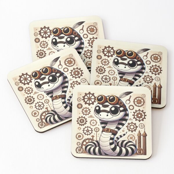 Item preview, Steampunk Zebra Snake designed and sold by Sillytoe.