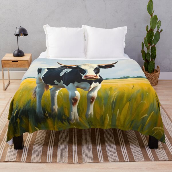 Item preview, Cow Cattle Oil Painting Style Pastoral Farming Artwork designed and sold by kakarikihill.