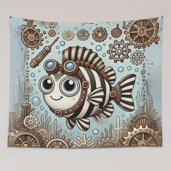 Item preview, Steampunk Zebrafish designed and sold by Sillytoe.
