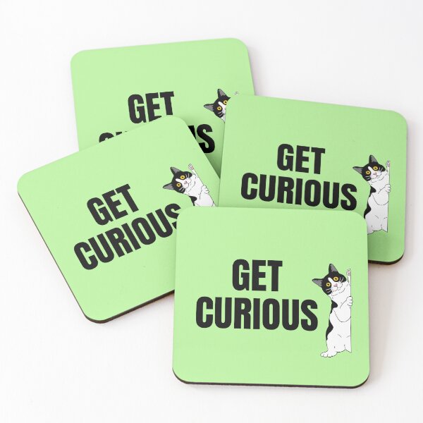 Item preview, Get Curious Motivation To Stay Curious Like The Cat  designed and sold by StudioTina.
