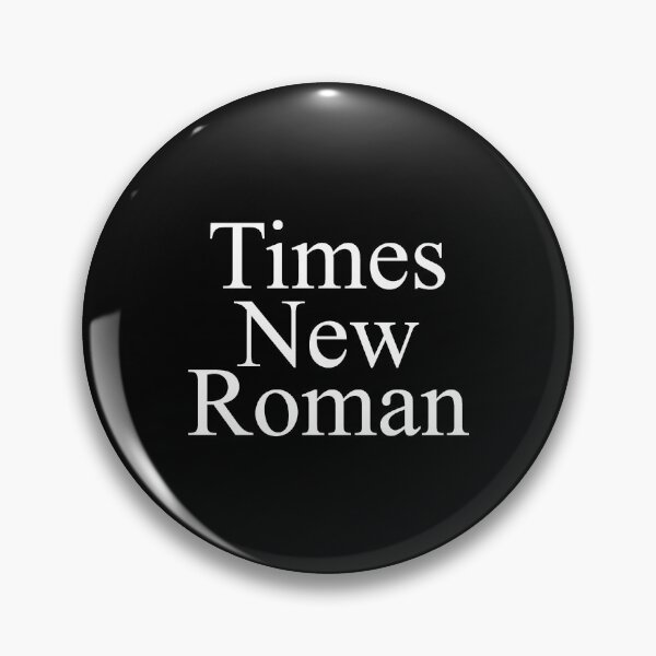 Item preview, Times New Roman white text with times new roman font in three rows designed and sold by EmeraldeaArt.