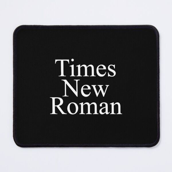 Item preview, Times New Roman white text with times new roman font in three rows designed and sold by EmeraldeaArt.