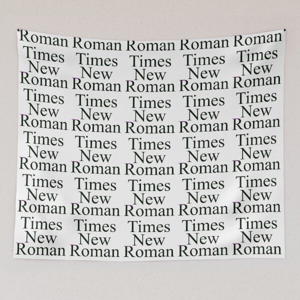 Item preview, Times New Roman text with times new roman font in three rows designed and sold by EmeraldeaArt.