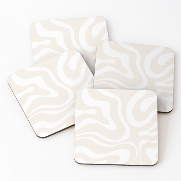 Item preview, Liquid Swirl Modern Abstract Pattern in Light Ecru Beige and White designed and sold by kierkegaard.