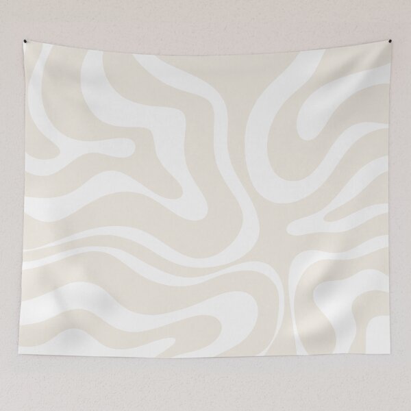 Item preview, Liquid Swirl Modern Abstract Pattern in Light Ecru Beige and White designed and sold by kierkegaard.