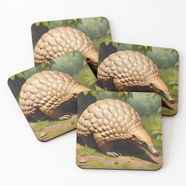 Item preview, Pangolin Oil Painting Style Rainforest Wildlife Conservation designed and sold by kakarikihill.