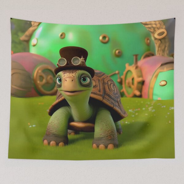 Item preview, Steampunk Aldabra Giant Tortoise with Top Hat designed and sold by Sillytoe.