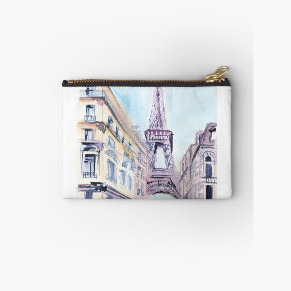 Item preview, The Eiffel Tower and Paris street watercolor illustration designed and sold by LiliyaSavelieva.