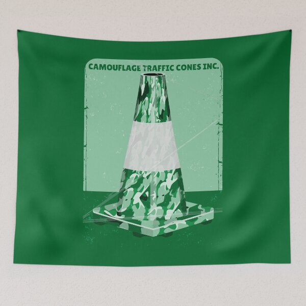 Item preview, Camouflage traffic cone designed and sold by piedaydesigns.