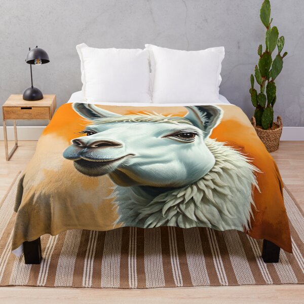 Item preview, Llama Oil Painting Style South American Wildlife Conservation designed and sold by kakarikihill.