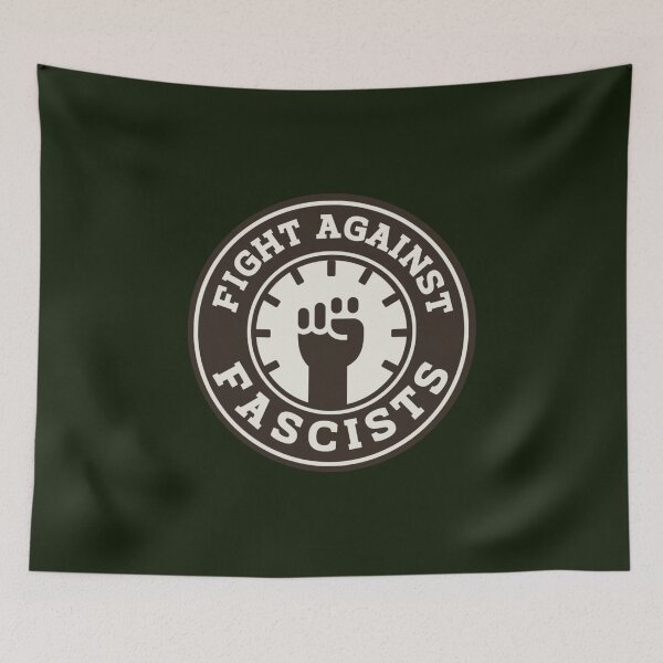 Item preview, always antifascist | Protest AntiTrump AntiElon Home Decor Accessories | designed and sold by Two Otters Co.