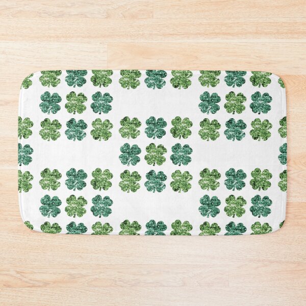 Item preview, St Patrick’s Day Shamrock 9 faux sequin glittery designed and sold by ChattyKathieGifts.