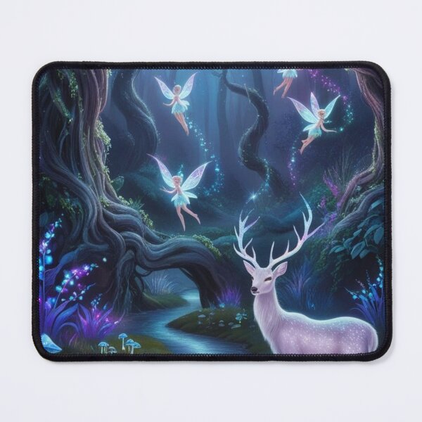 Item preview, Forest Serenity: Enchanted Deer and Fairies designed and sold by Thibaut's Quirky Creations.