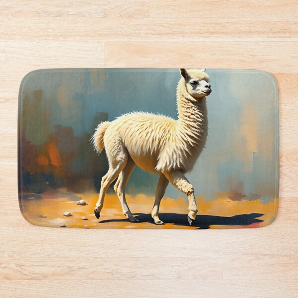 Item preview, Llama Oil Painting Style Andes Wildlife Conservation designed and sold by kakarikihill.
