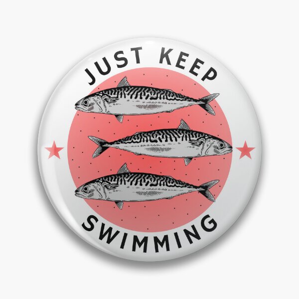 Item preview, Just Keep Swimming Funny Fish Art designed and sold by MoonGirlDes000.