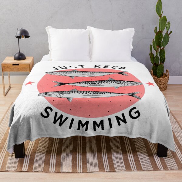 Item preview, Just Keep Swimming Funny Fish Art designed and sold by MoonGirlDes000.