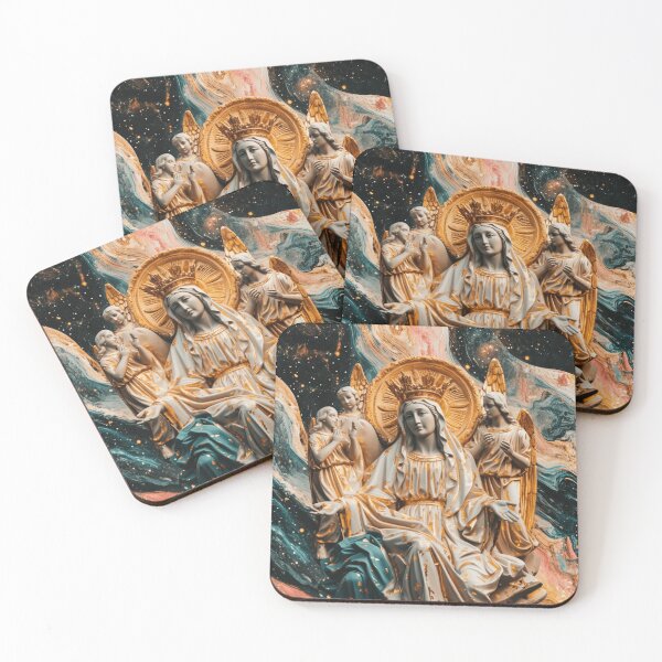 Item preview, Madonna Queen of Heaven | Catholic Art with Angels designed and sold by Nicholas Panek.