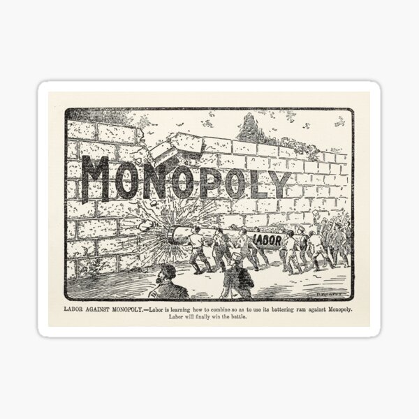 Item preview, Working Class Labor Demolishes Monopoly designed and sold by MAB-Stickers.