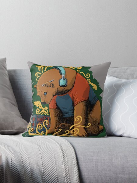 Item preview, Art Bear Dreams of Fish designed and sold by Ink8oy.